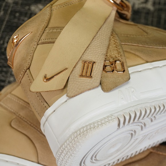Size 12 - Nike Victor Cruz x Air Force 1 Mid Vachetta Tan NO BOX - Picture 8 of 10